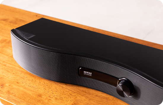 Mirai Speaker displayed on a table